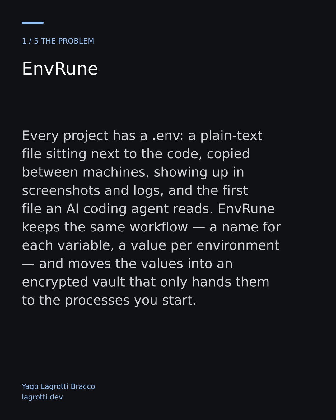 EnvRune — slide 1/5