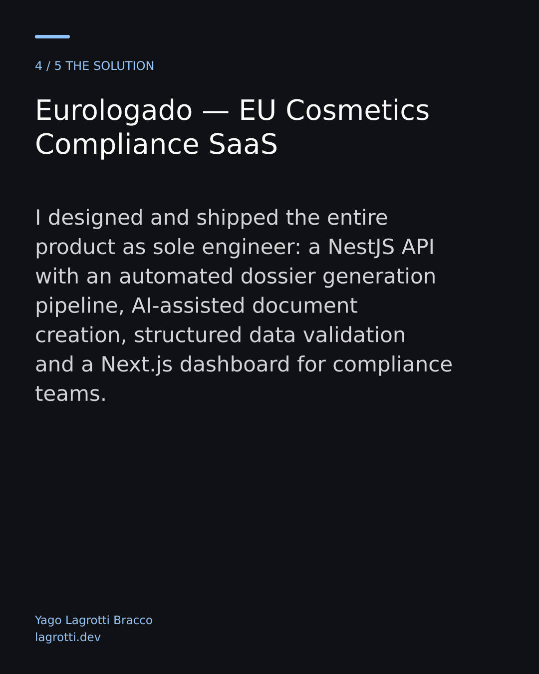 Eurologado — EU Cosmetics Compliance SaaS — slide 4/5