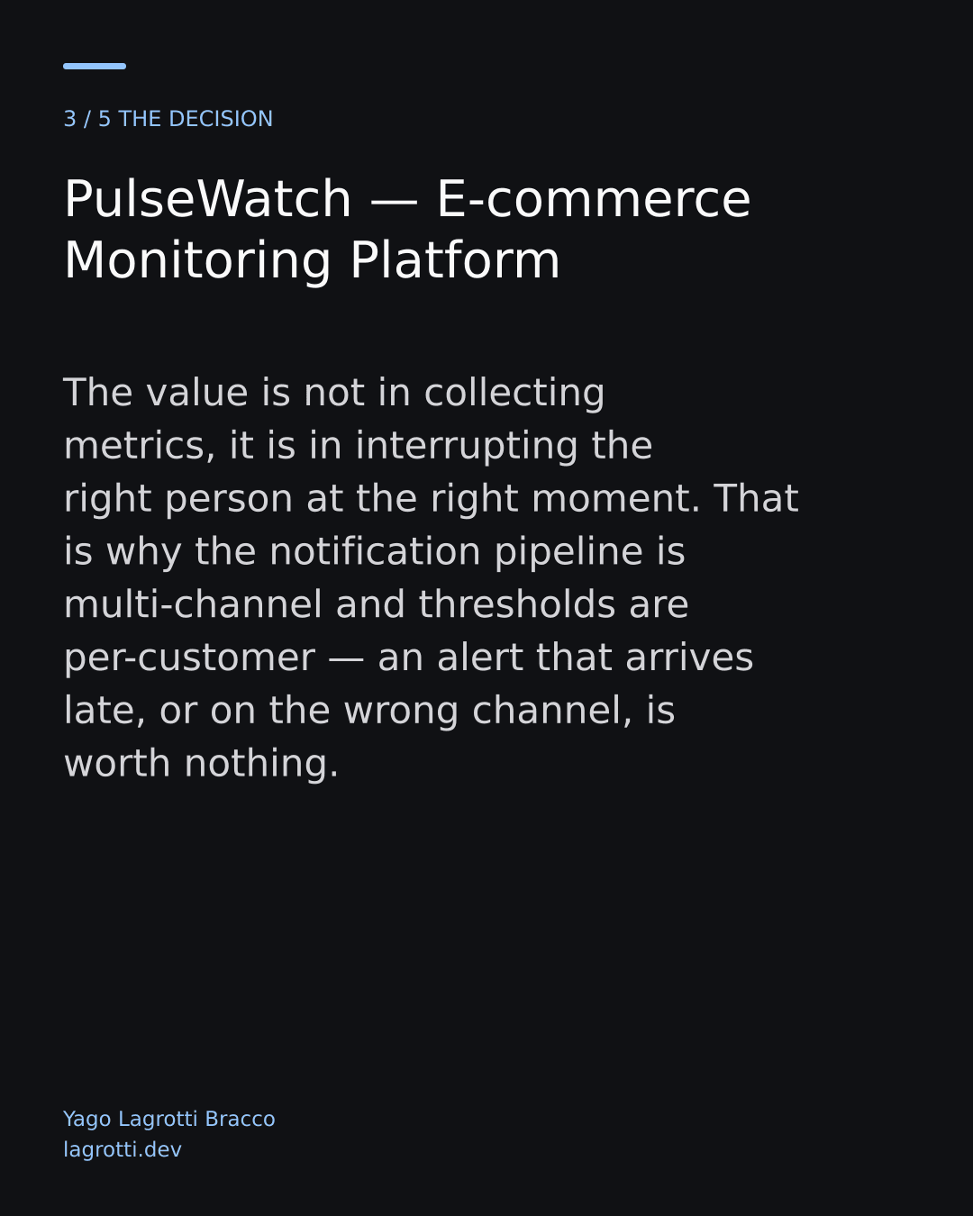 PulseWatch — E-commerce Monitoring Platform — slide 3/5
