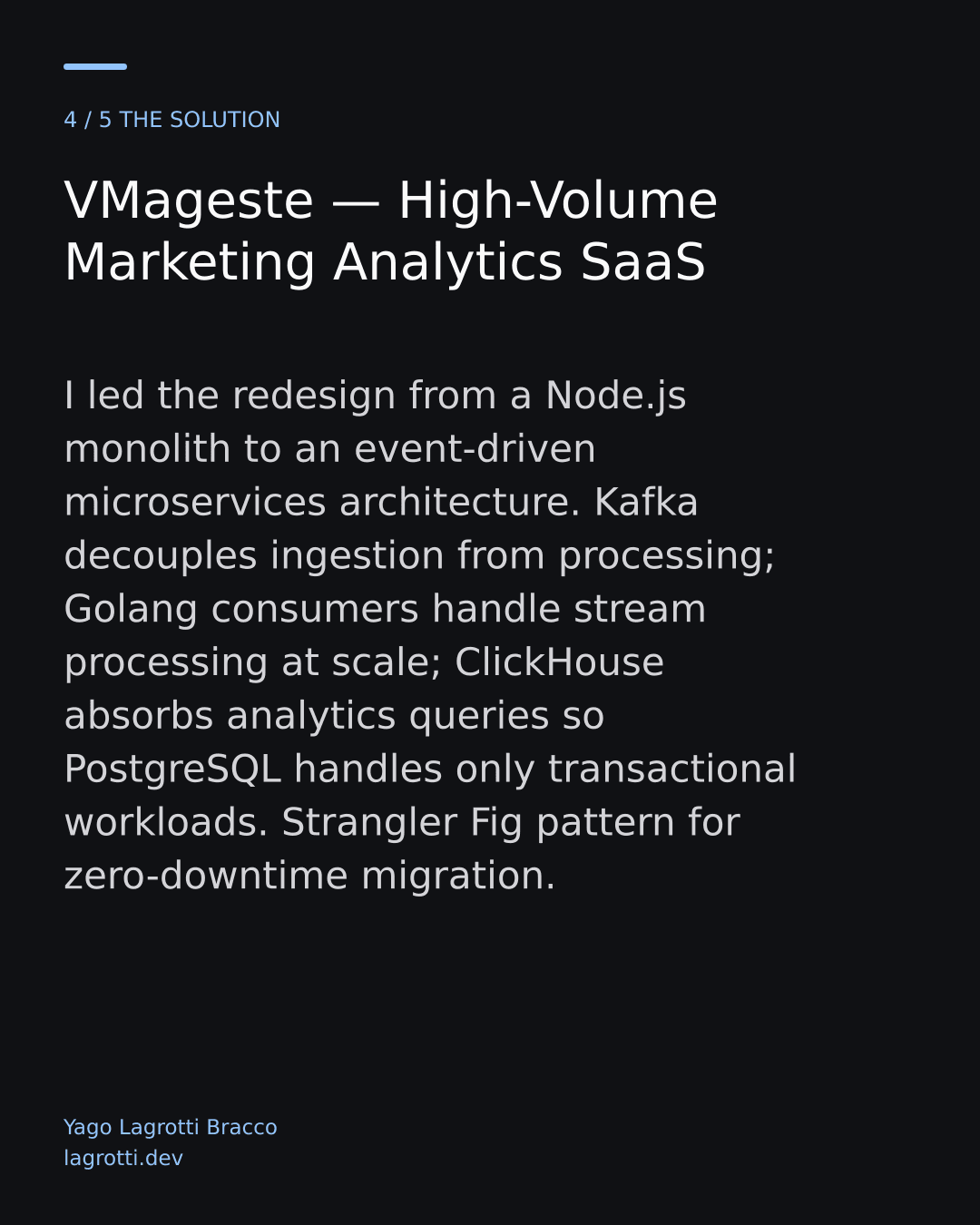 VMageste — High-Volume Marketing Analytics SaaS — slide 4/5