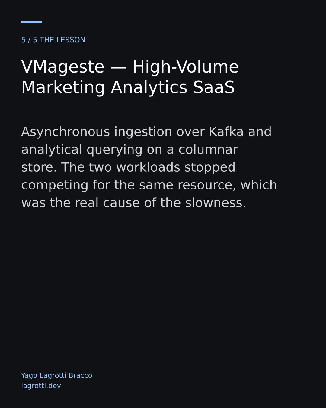 VMageste — High-Volume Marketing Analytics SaaS — slide 5/5