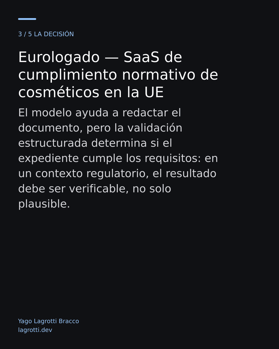 Eurologado — SaaS de cumplimiento normativo de cosméticos en la UE — diapositiva 3/5