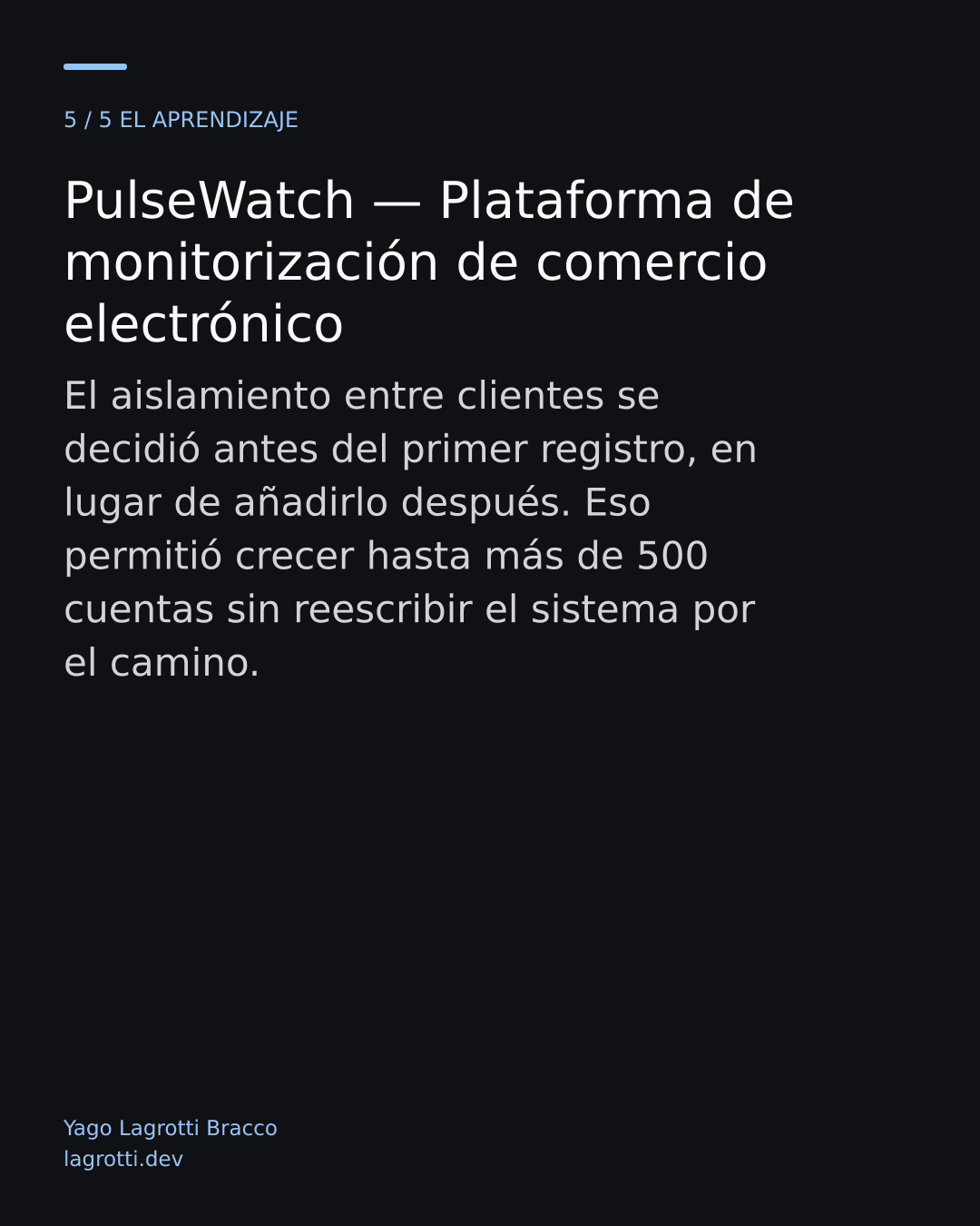 PulseWatch — Plataforma de monitorización de comercio electrónico — diapositiva 5/5