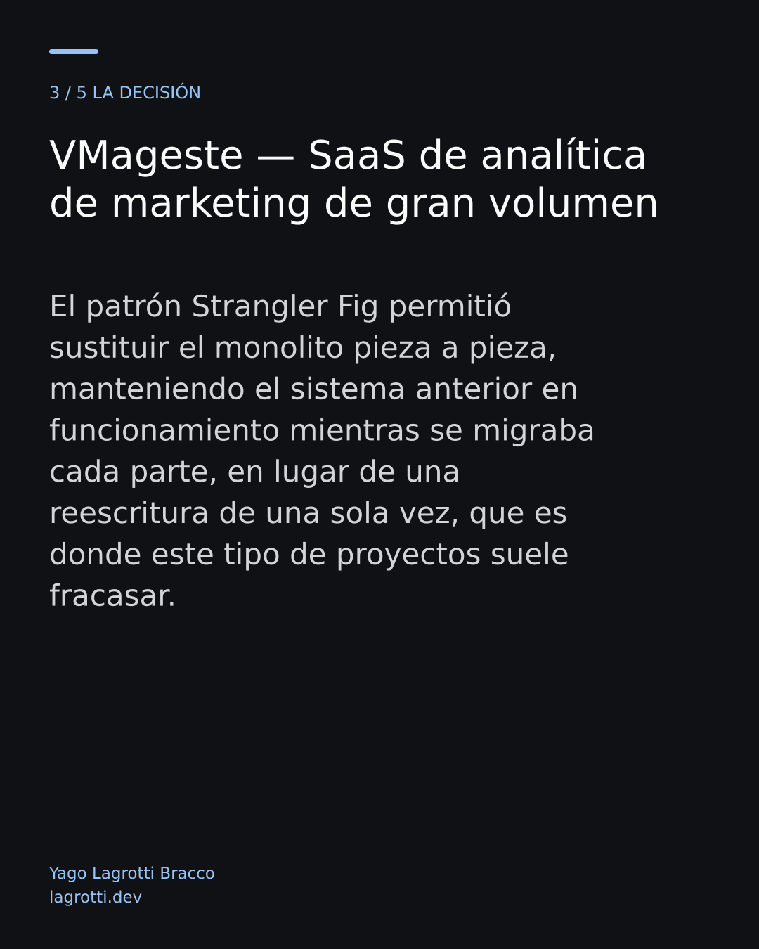 VMageste — SaaS de analítica de marketing de gran volumen — diapositiva 3/5