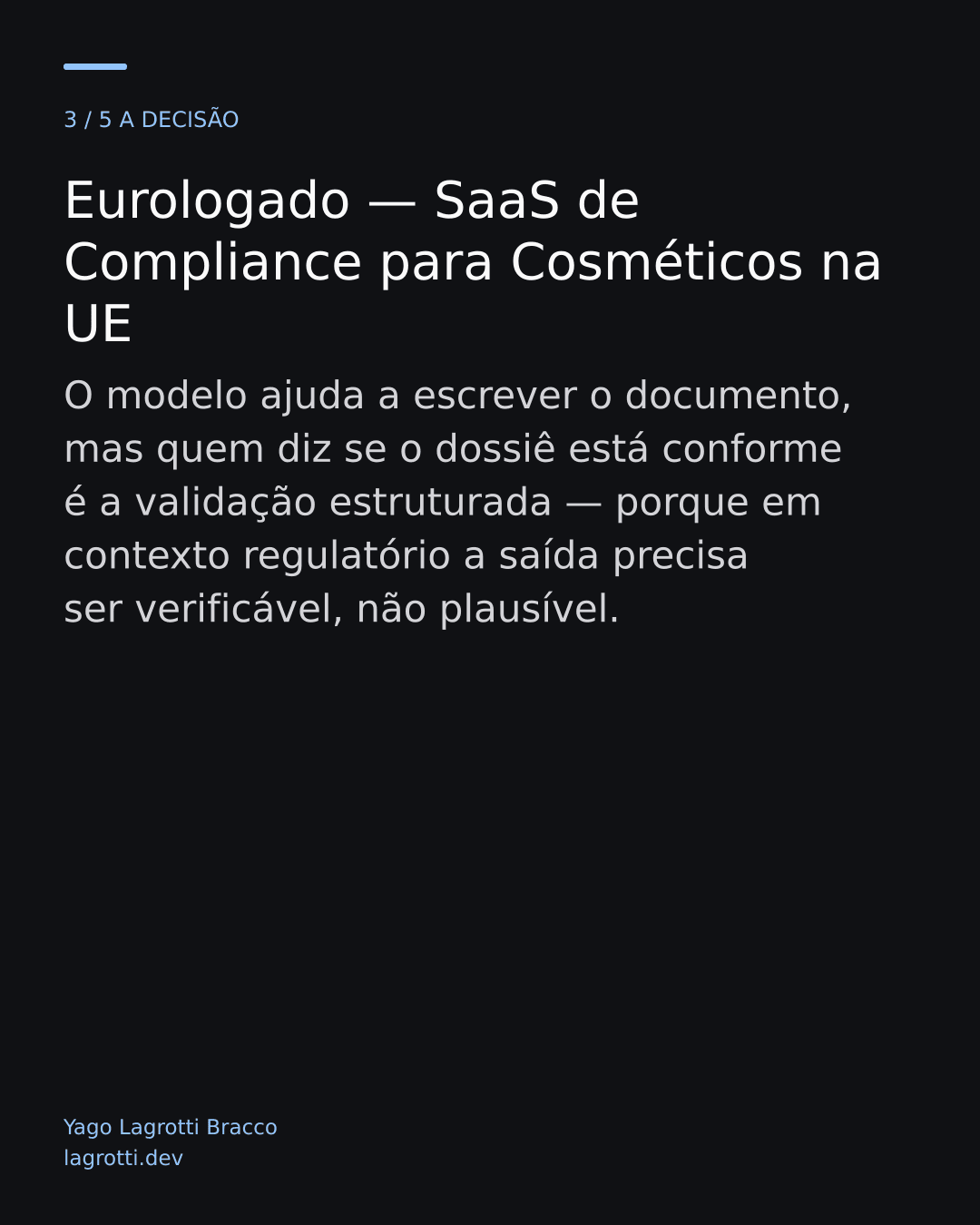 Eurologado — SaaS de Compliance para Cosméticos na UE — slide 3/5
