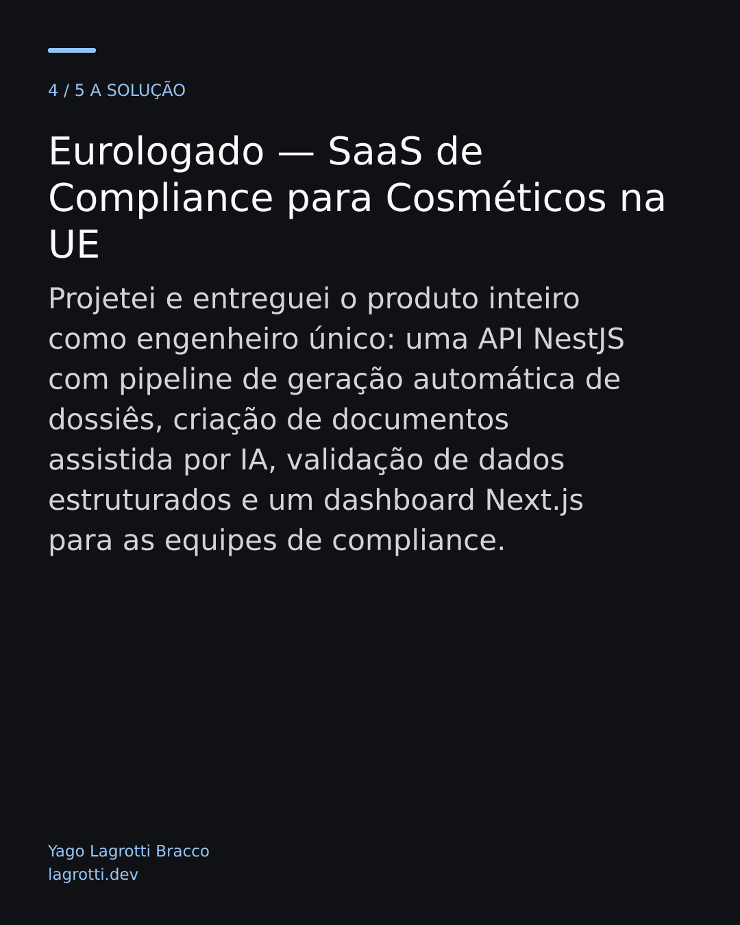 Eurologado — SaaS de Compliance para Cosméticos na UE — slide 4/5